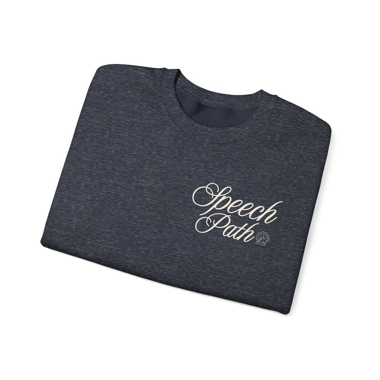speech path high tides front/back crewneck