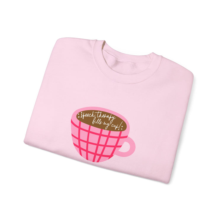 speech therapy fills my cup! crewneck