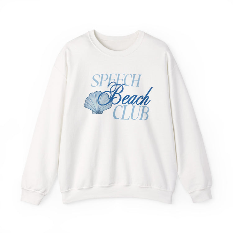 speech beach club shell crewneck