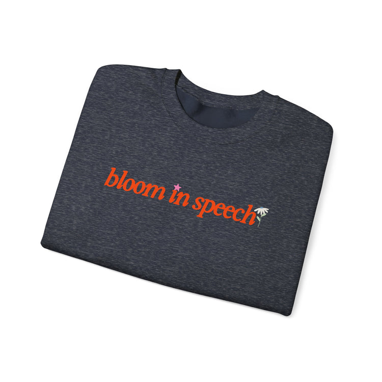 bloom in speech flowers crewneck