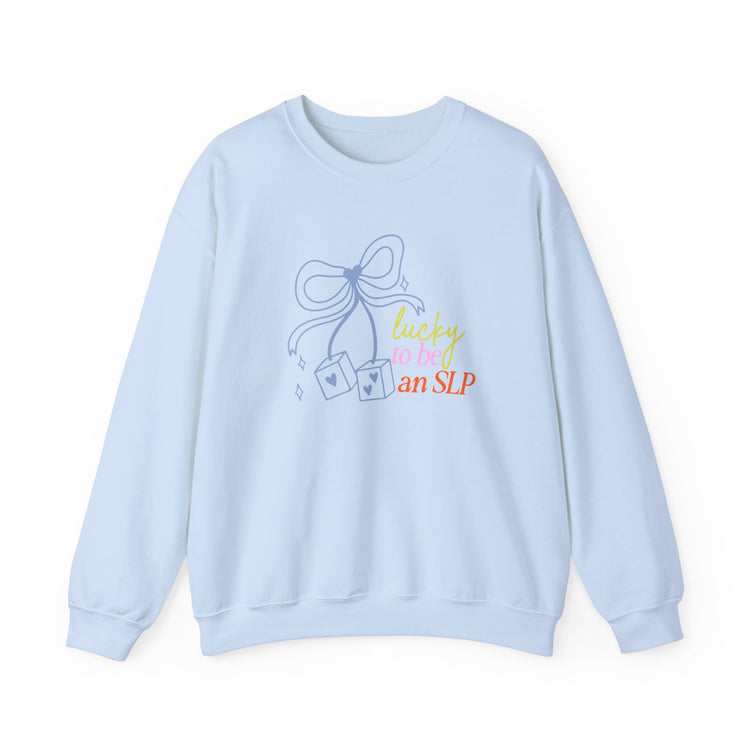 lucky to be an SLP dice crewneck