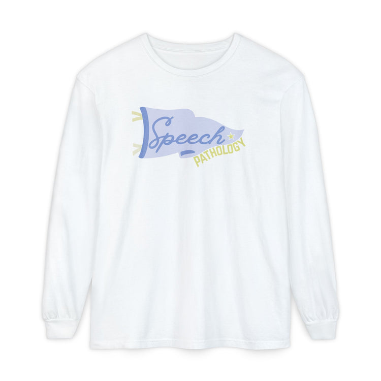 speech pennant flag long sleeve tee