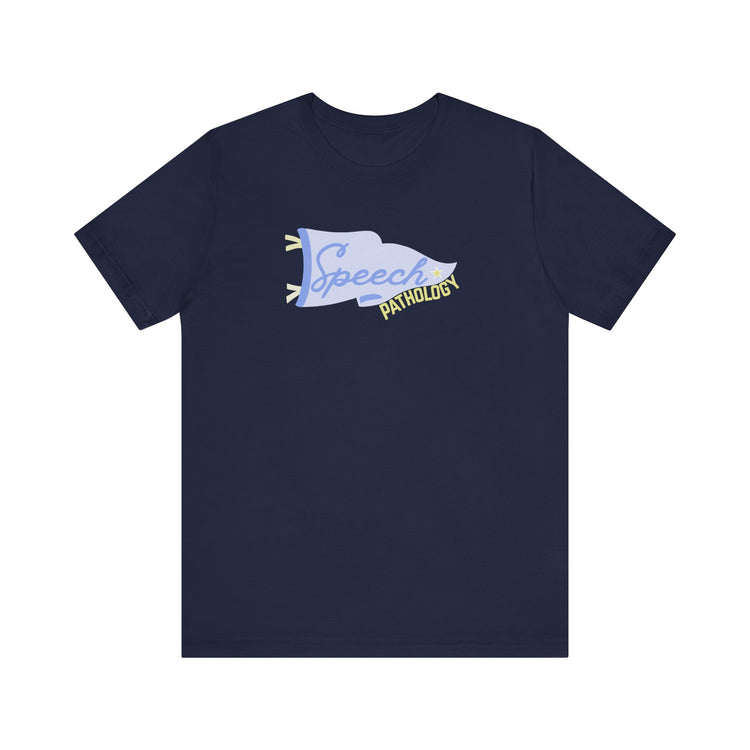 speech pennant flag short sleeve tee