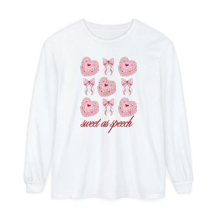 sweet as speech cake long sleeve tee