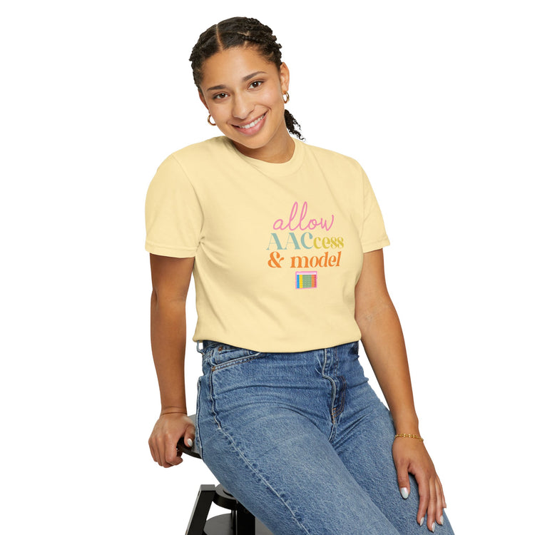allow AAC access and model comfort colors tee