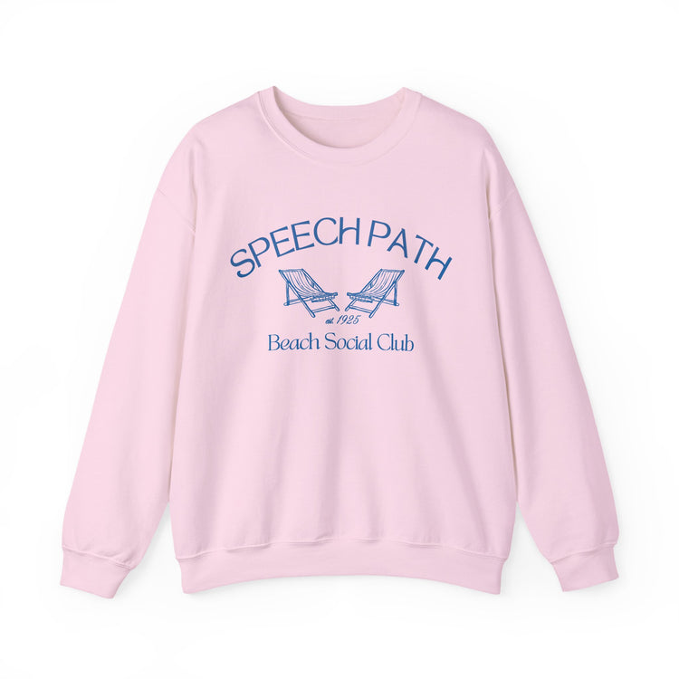 speech path beach chairs crewneck