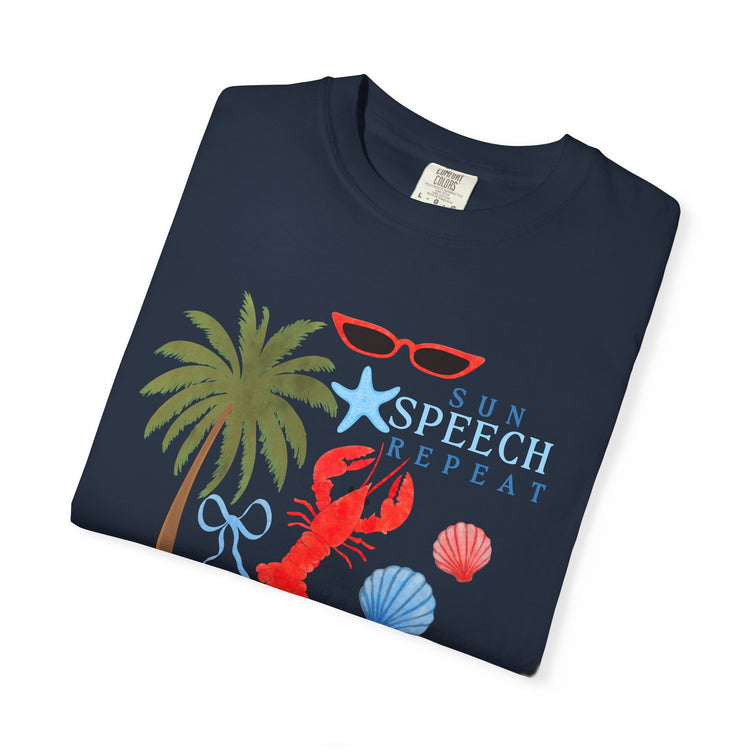 sun speech repeat comfort colors tee