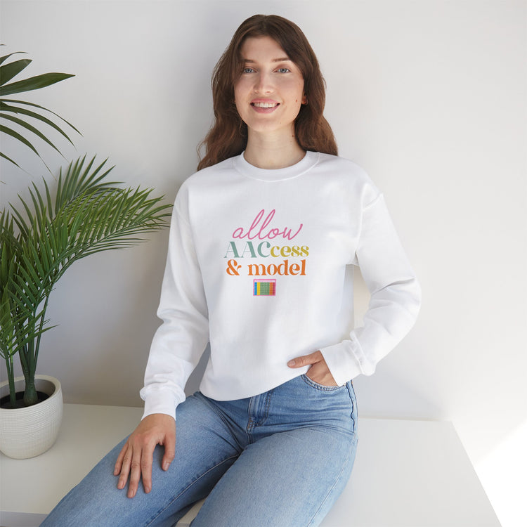 allow AAC access and model crewneck