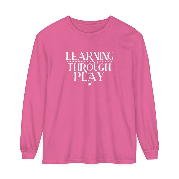 learning through play comfort colors long sleeve tee