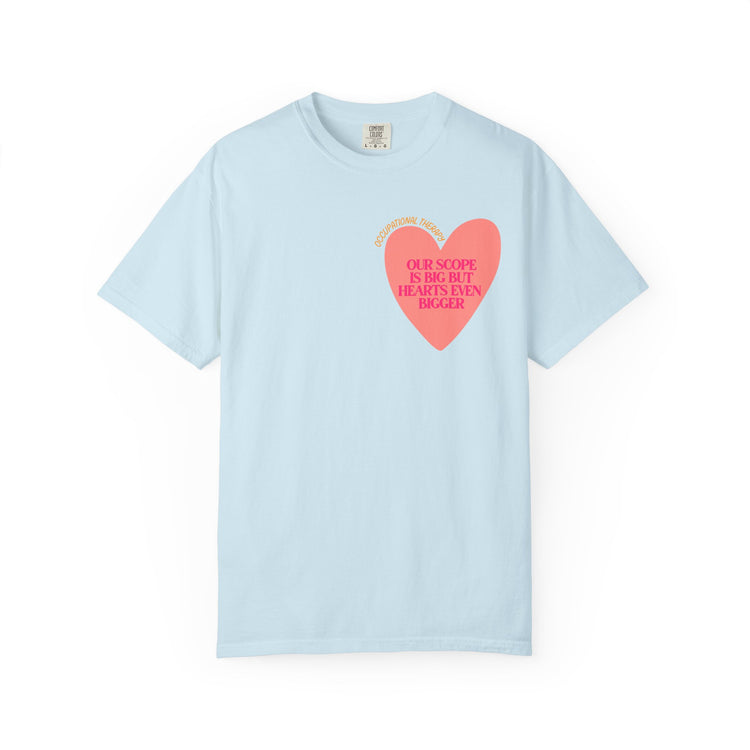 OT big scope heart comfort colors tee