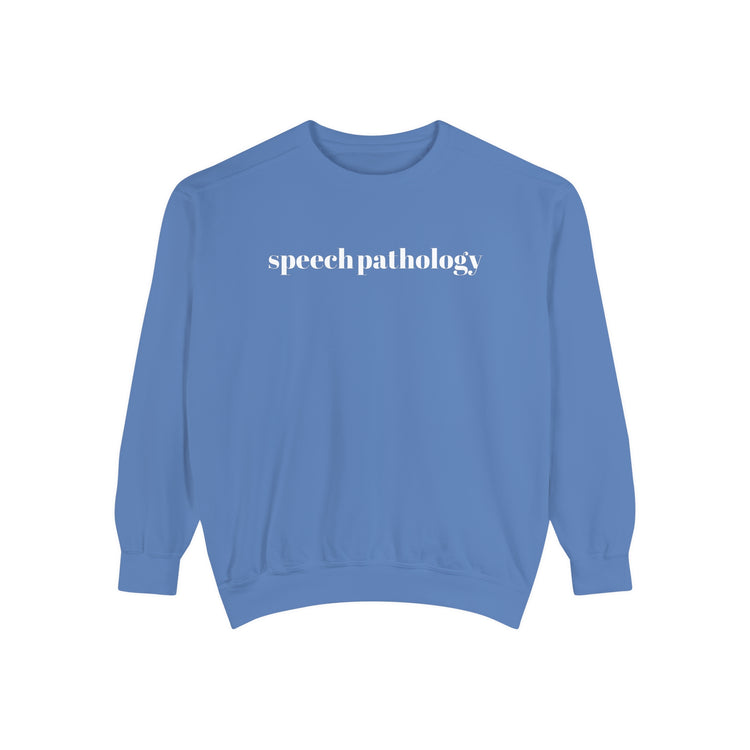 classic simple speech pathology comfort colors crewneck