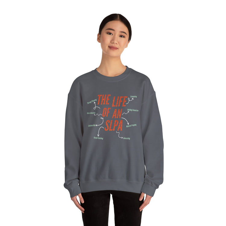 life of an SLPA crewneck