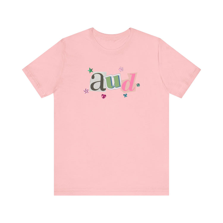 AUD newspaper gem short sleeve tee