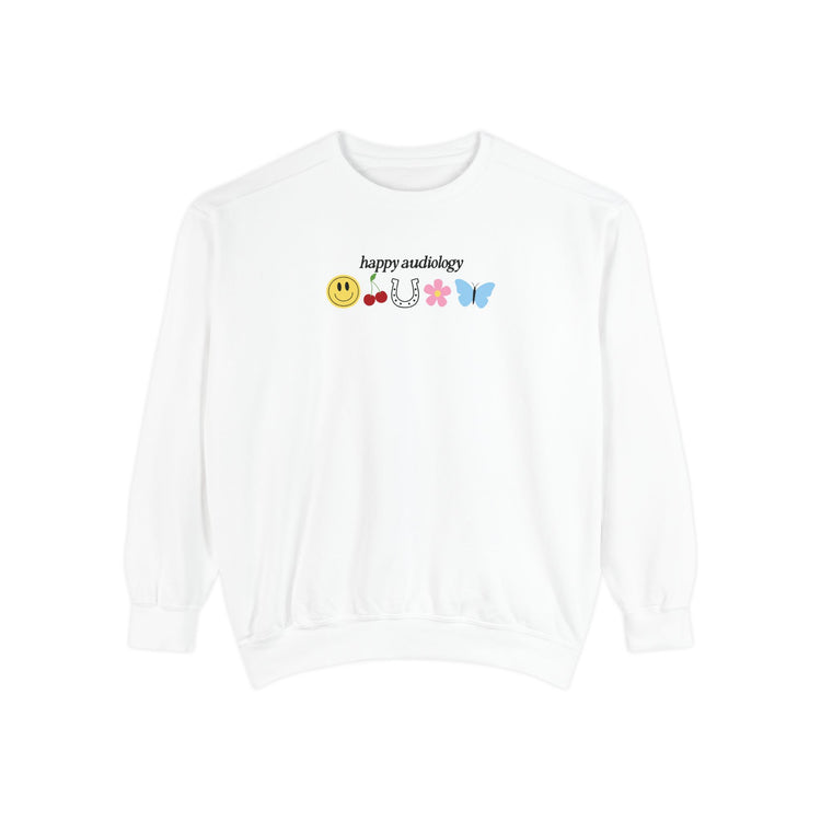 happy audiology comfort colors crewneck