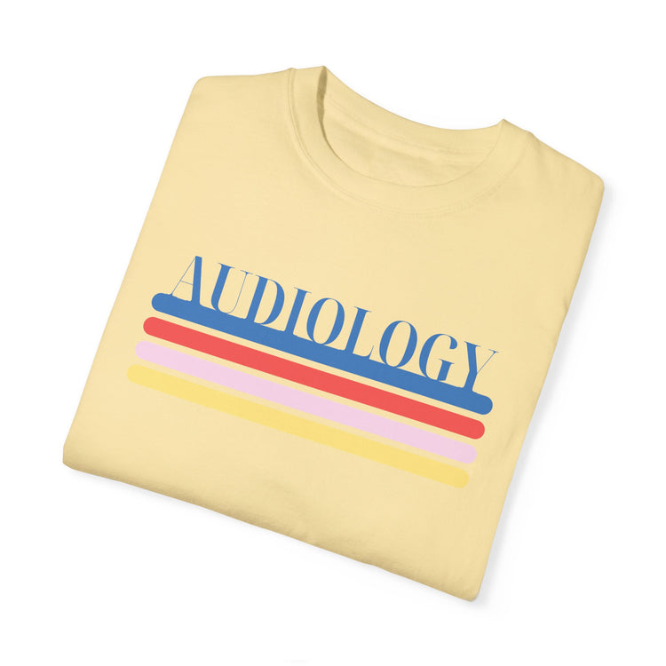 colorful lines audiology comfort colors tee