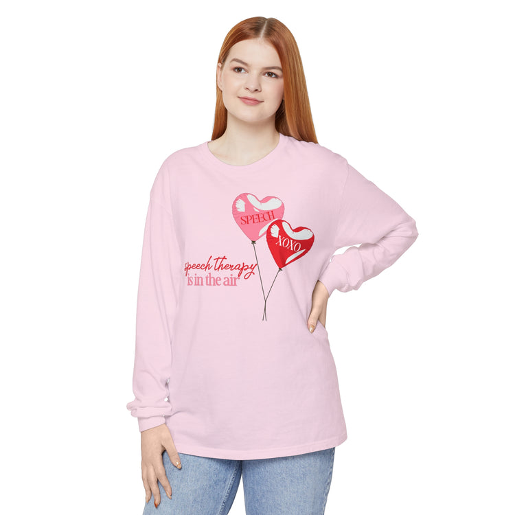speech is in the air balloon long sleeve tee