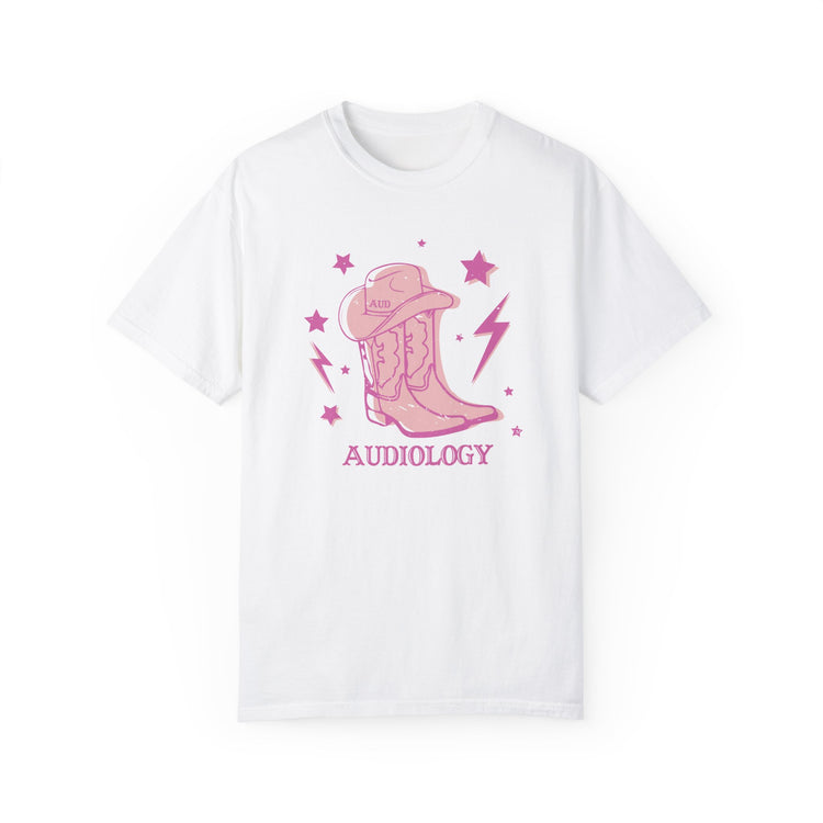cowboy boots audiology comfort colors tee