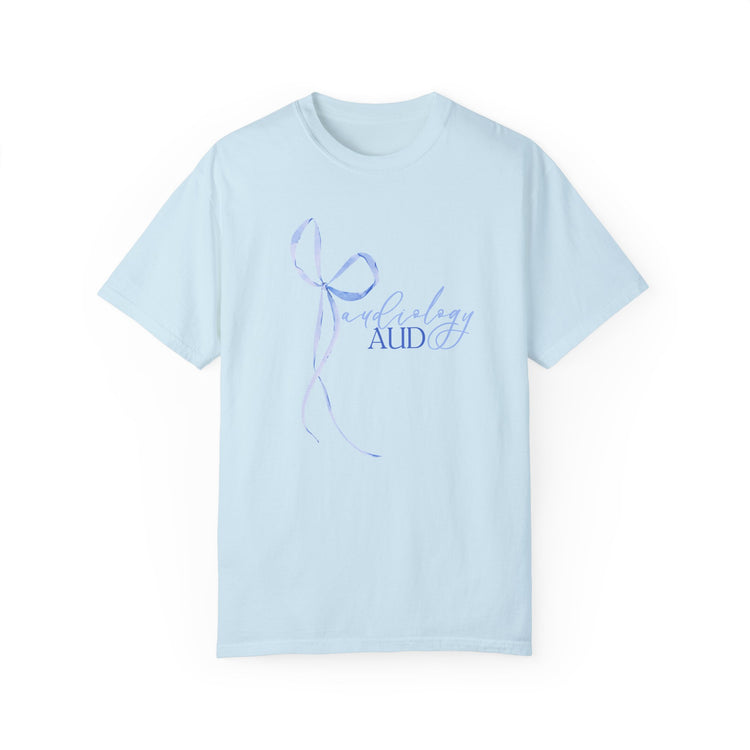blue bow audiology comfort colors tee