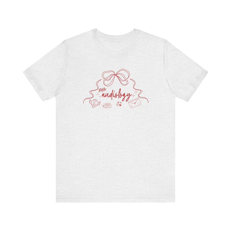 xoxo audiology bow short sleeve tee