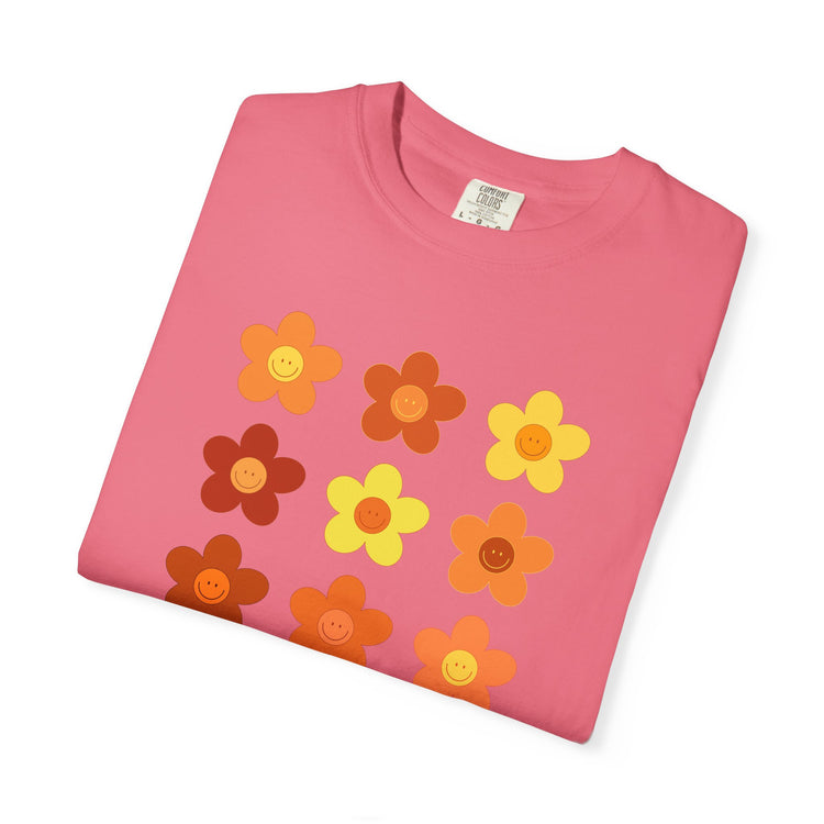 audiology fall flowers comfort colors tee