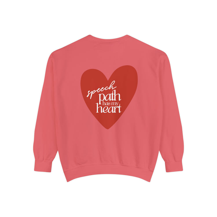 i love speech comfort colors crewneck