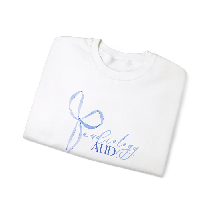 blue bow audiology crewneck