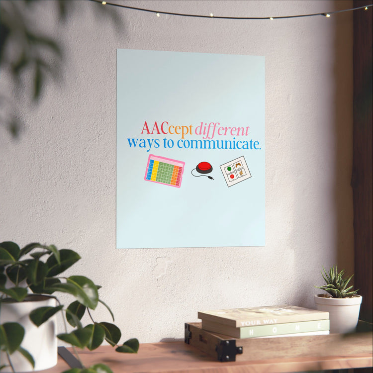 AACcept different ways to communicate wall poster