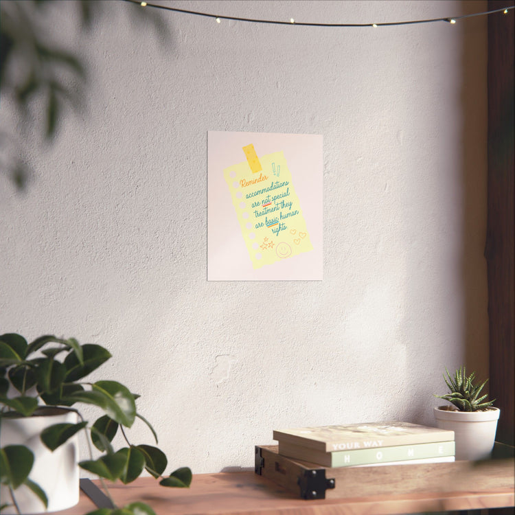 accommodations right wall poster
