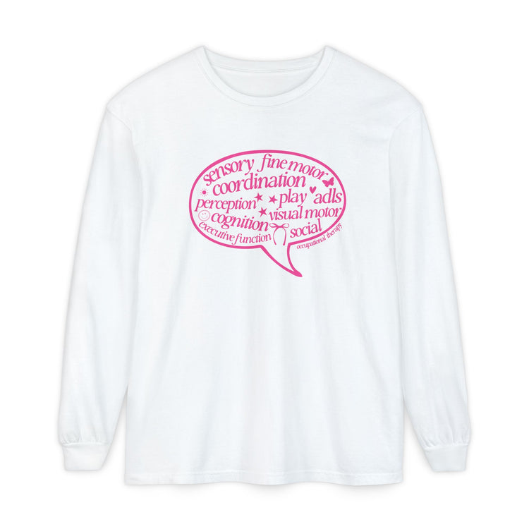 OT pink scope bubble comfort colors long sleeve tee