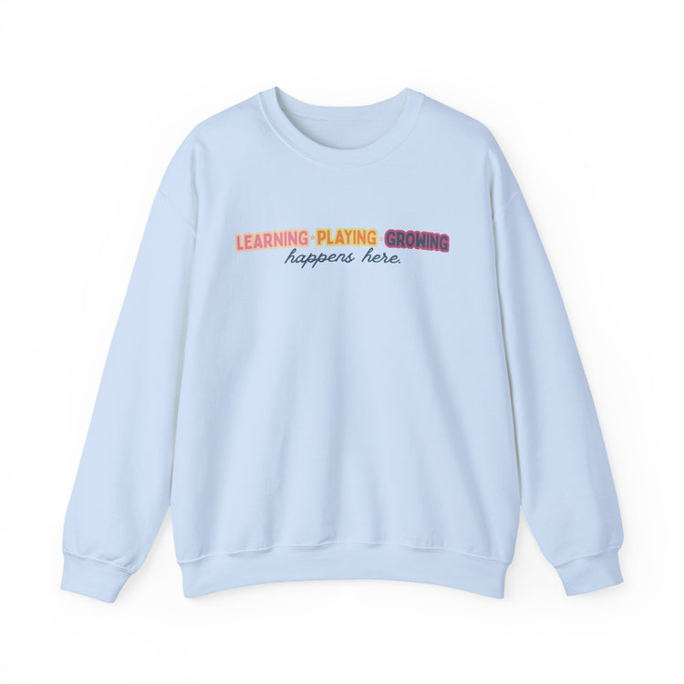 learning playing growing crewneck