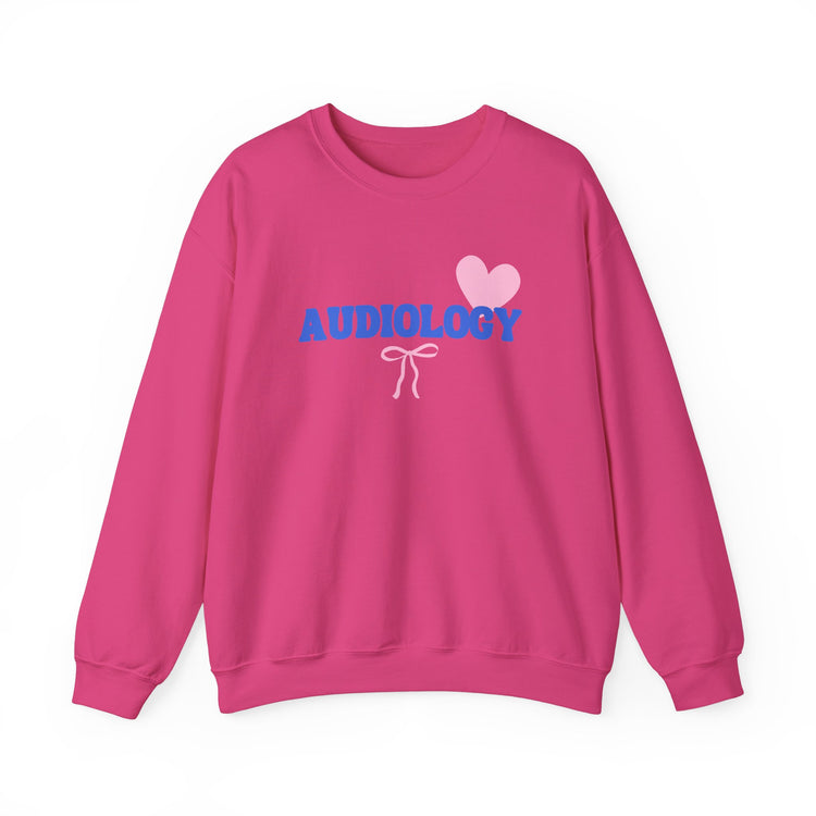 audiology heart + bow crewneck