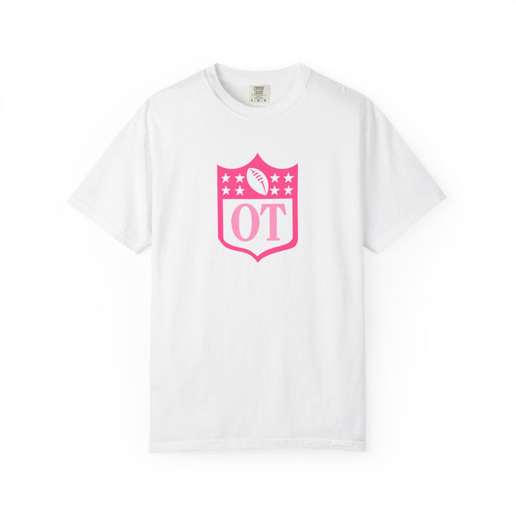OT football crest comfort colors tee