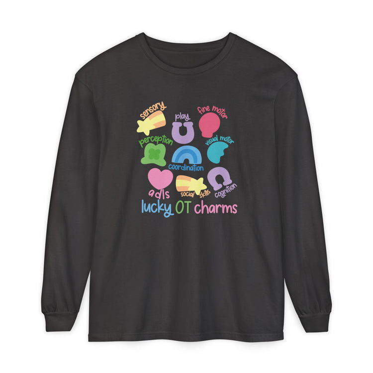 OT lucky charms comfort colors long sleeve tee