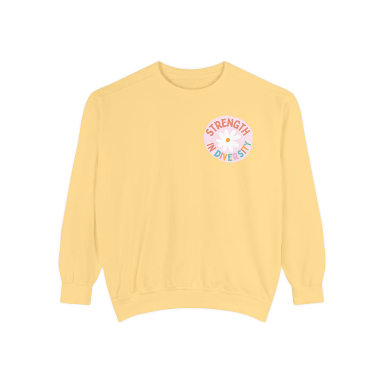 strength in diversity comfort colors crewneck