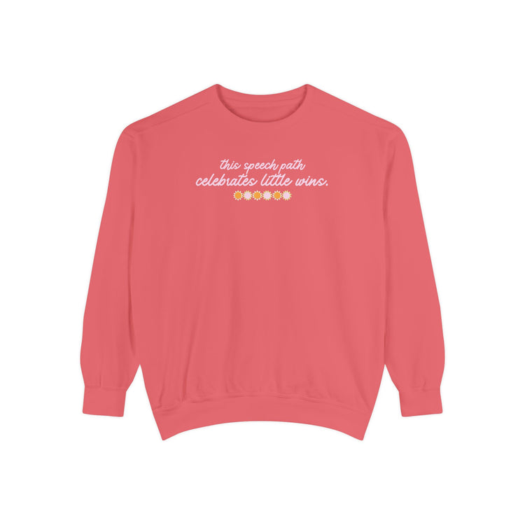 speech path little big wins front/back comfort colors crewneck
