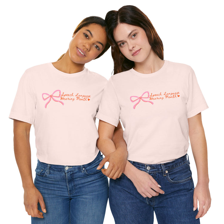 NSLHM pink bow tee