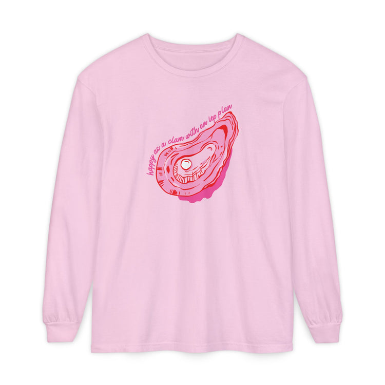 happy as a clam IEP plan comfort colors long sleeve tee