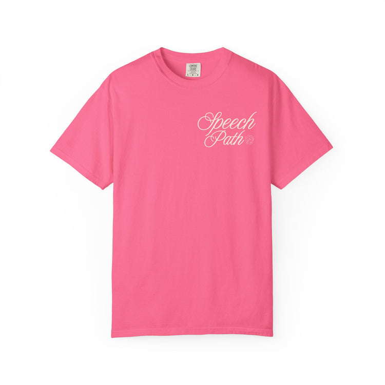 speech path high tides front/back comfort colors tee