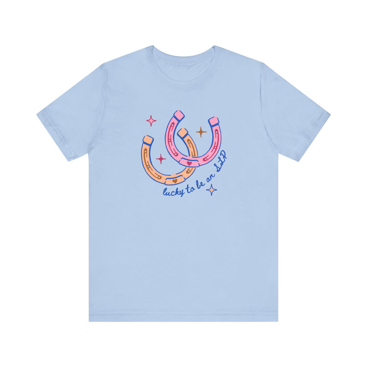 horseshoe lucky to be an SLP tee
