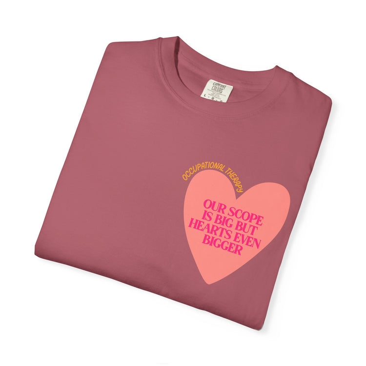 OT big scope heart comfort colors tee