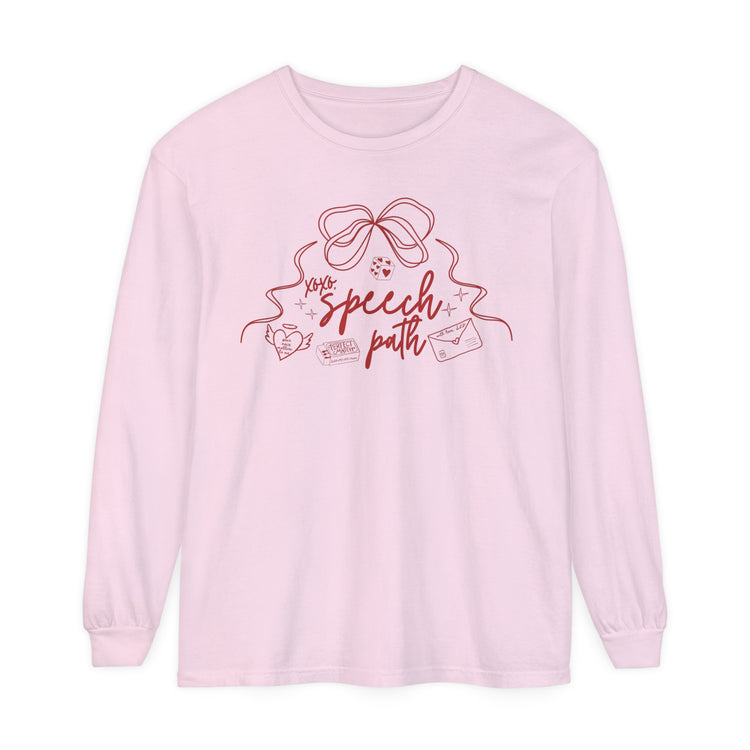 SLP valentine bow long sleeve tee