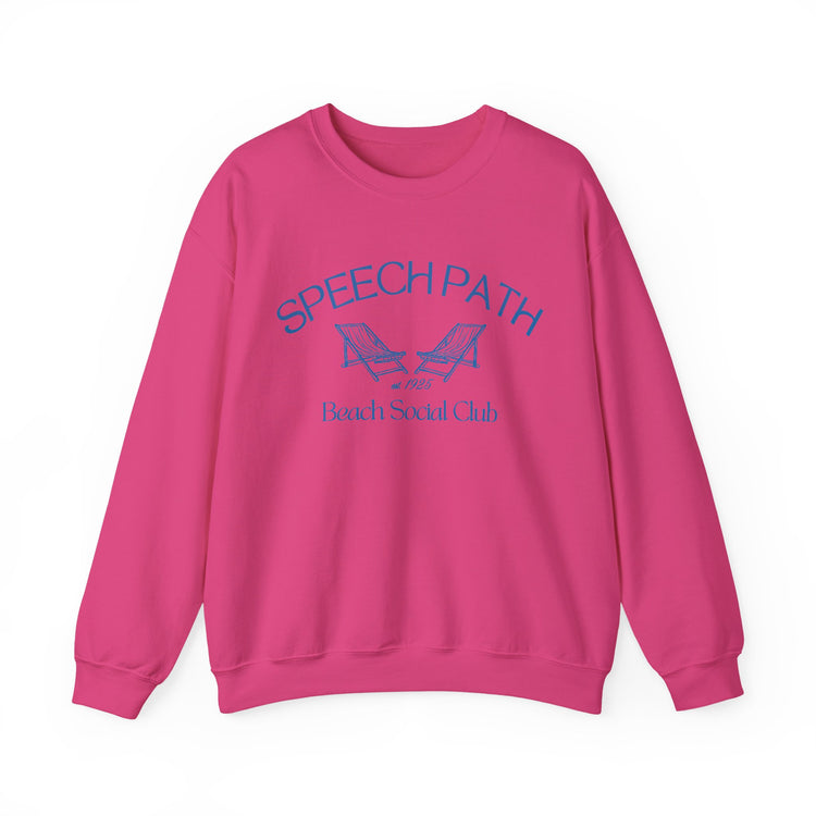 speech path beach chairs crewneck