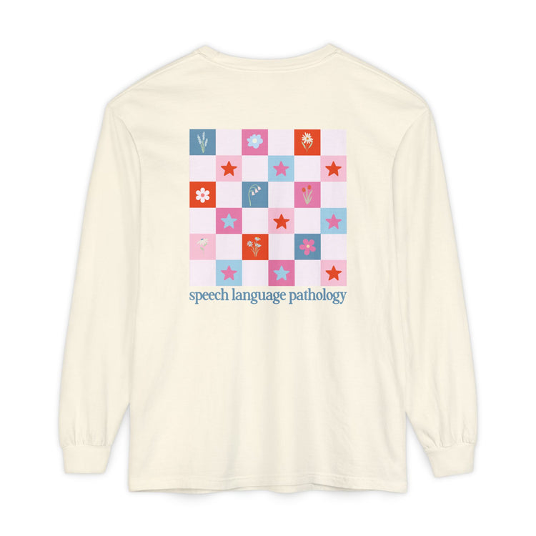 bloom in speech flowers long sleeve tee