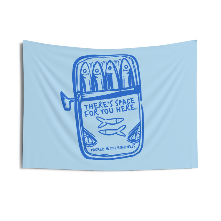 sardine kindness wall tapestry