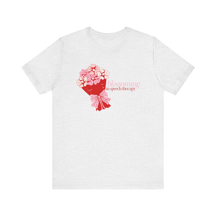 blossoming in speech flowers tee