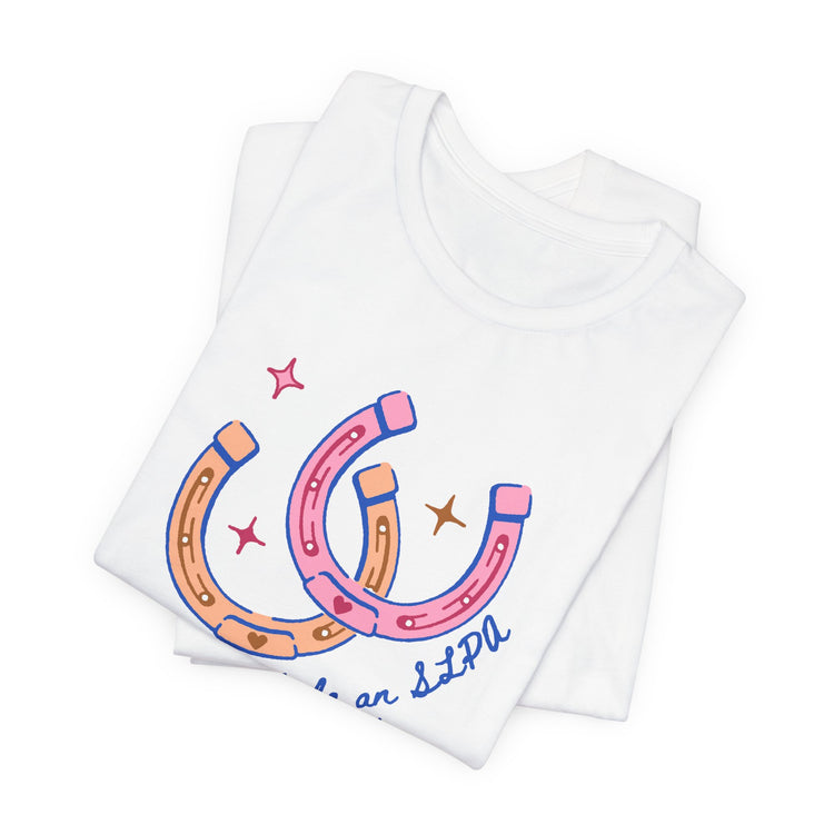 horseshoe lucky to be an SLPA tee