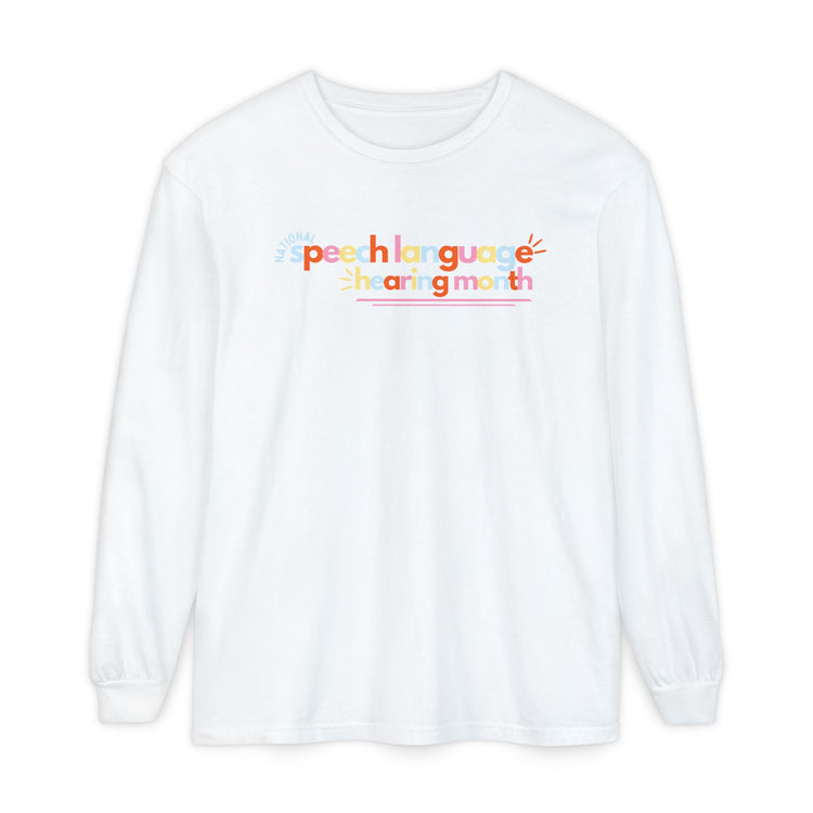 NSLHM colorful bold letters long sleeve tee
