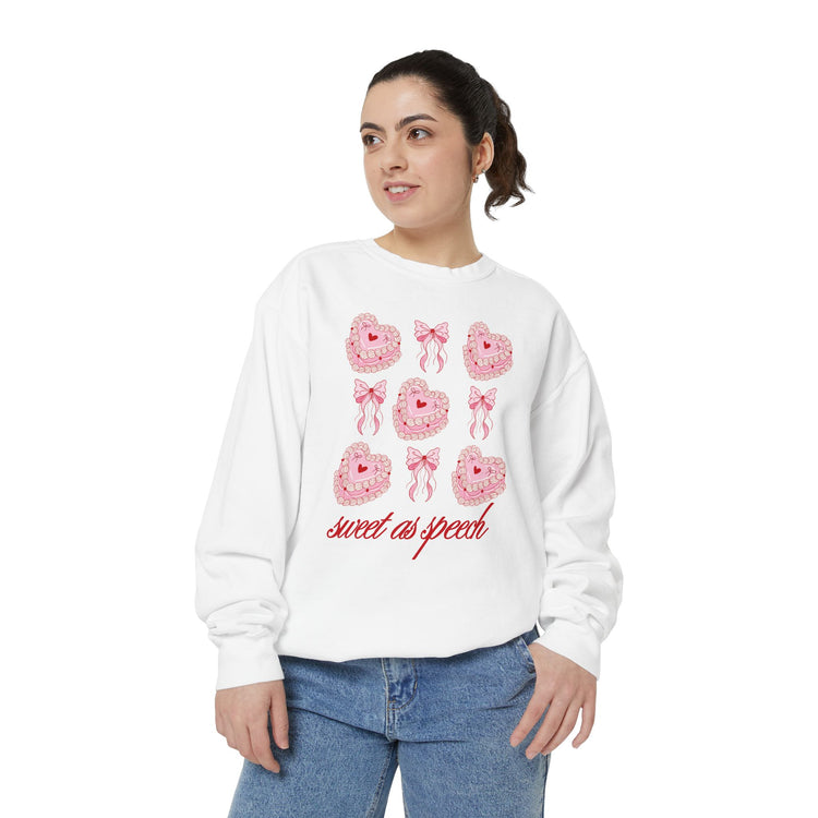 sweet as speech cake comfort colors crewneck