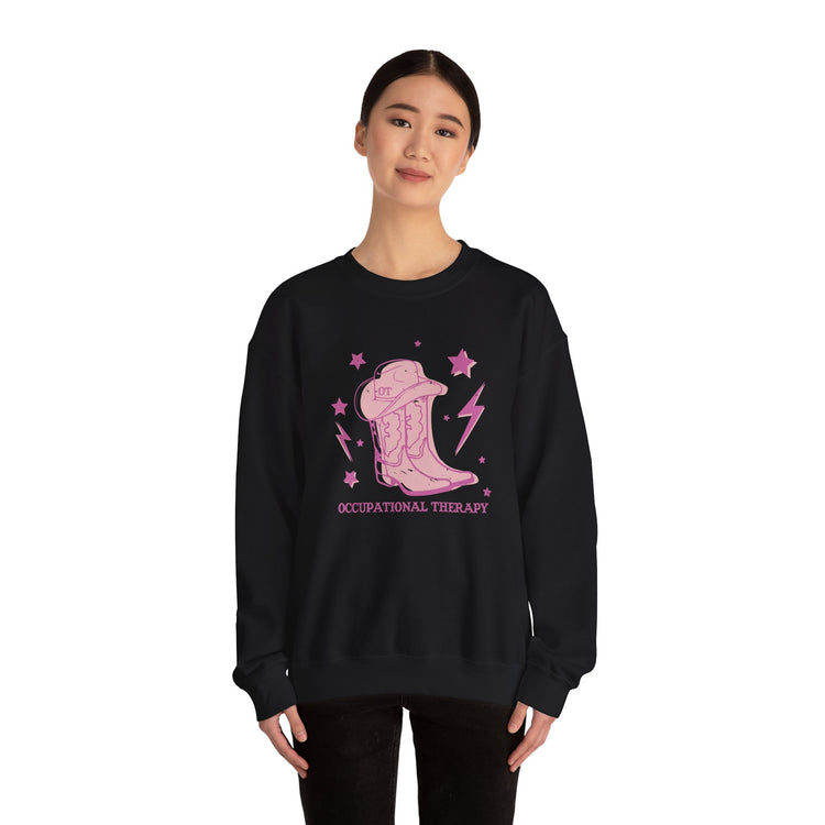 OT cowboy boots crewneck