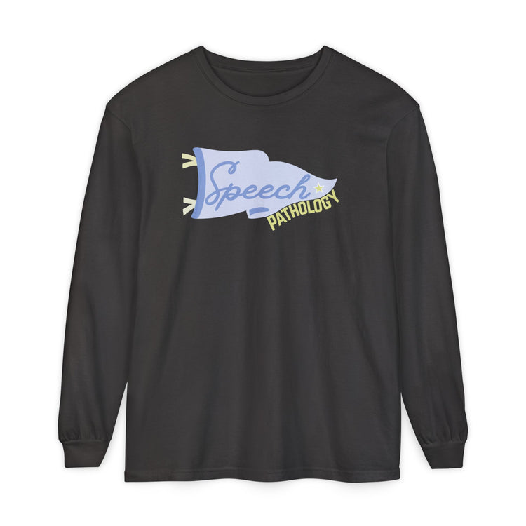 speech pennant flag long sleeve tee